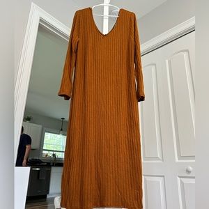 Fashion Nova burnt orange sweater dress
